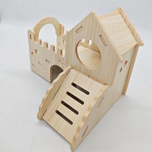 Wooden hamster hideout house - hamster,
