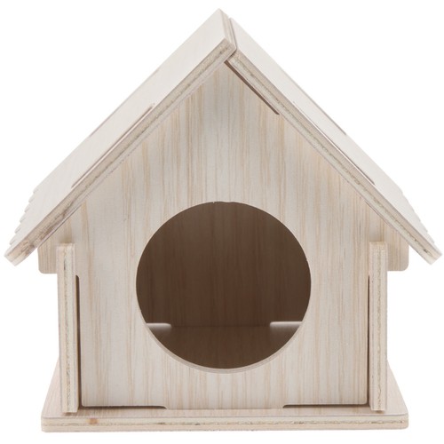 Reusable wooden hamster - wooden, hut