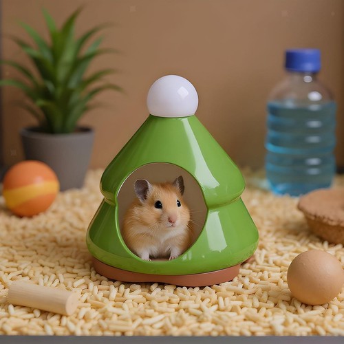 Hamster hideout pine tree hut - pine,