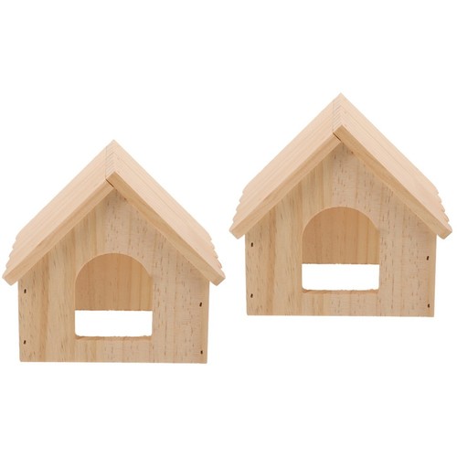 Beige wooden hamster hideout - beige,