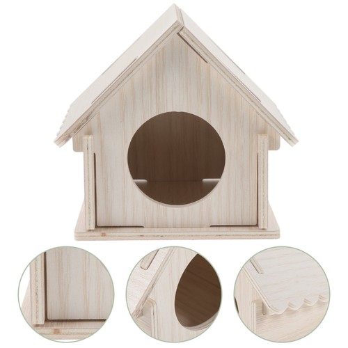 Natural wood hamster hideout - wood,