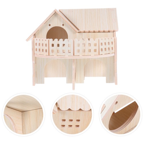 Hamster hideout wooden house - hamster,