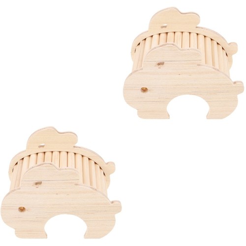 2pcs wood hamster house pet - 2pcs,