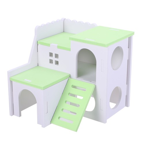 Wooden hamster shelter green - shelter,