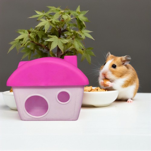 Plastic hamster hut hideout - hamster,