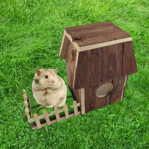 Wood hamster hideout - wood, sleeping
