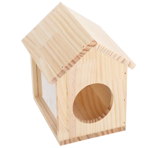Wooden hamster hut cage - wooden,
