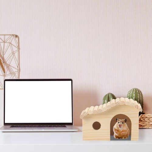 Wooden hamster hideout - hamster, cage