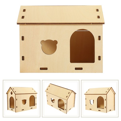 Hamster hideout house wooden - hamster,
