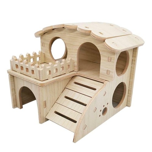Hamster wooden house double - hamster,