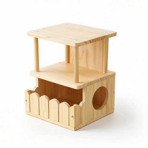 Two level pet hideout - hideout, natural